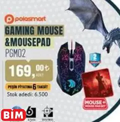 POLOSMART GAMİNG/OYUNCU MOUSE & MOUSEPAD PGM02